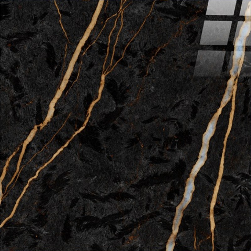 Bathroom floor tiles with golden line