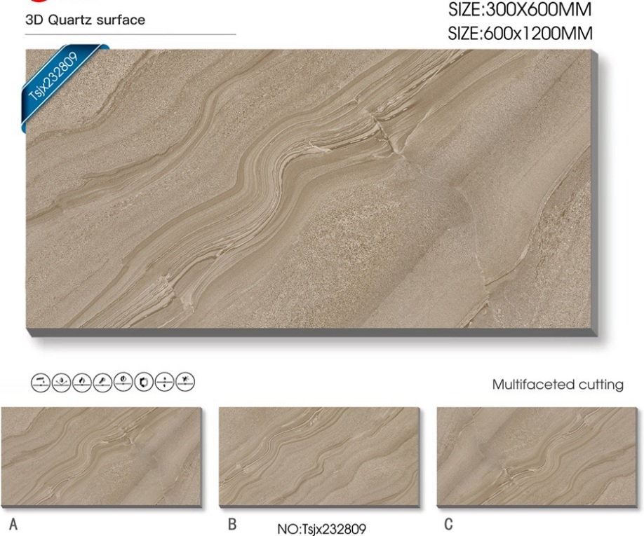 Customize 3D Quartz surface wall tile