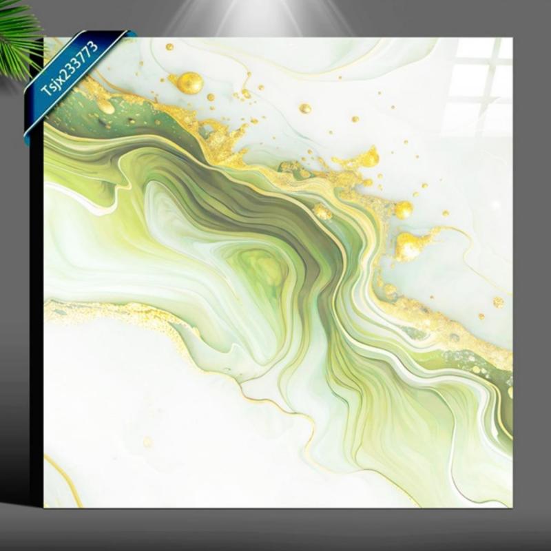 wholesale glossy gold vein porcelain tile