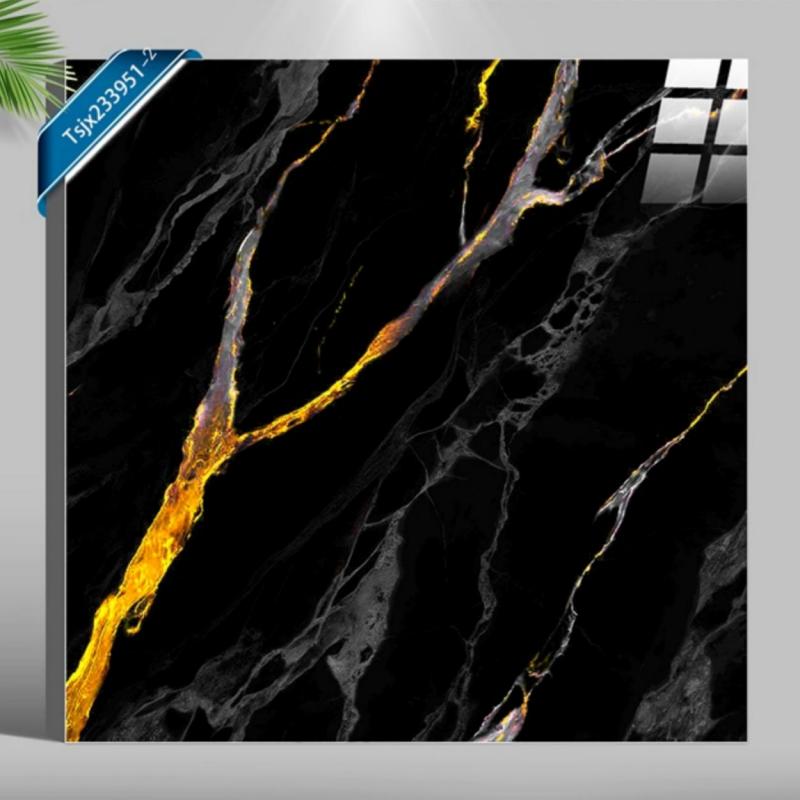 Polished Golden Vein Porcelain Floor Tile