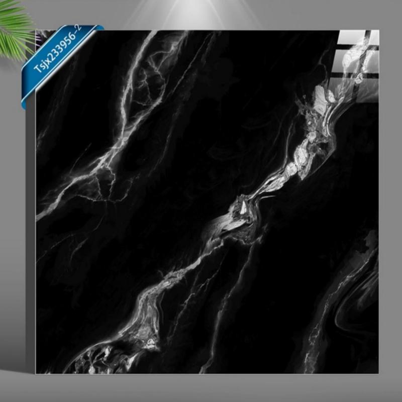 60x60cm Black Marble Look Ceramic Tile