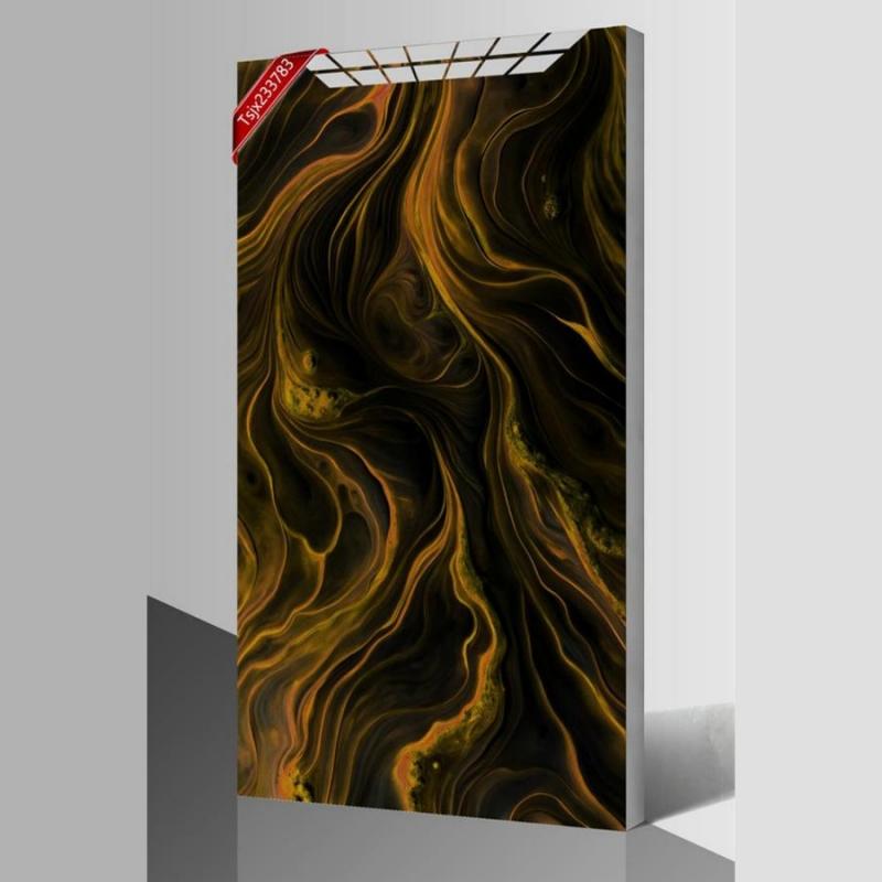 Glossy Gold Vein Ceramic Floor Tile