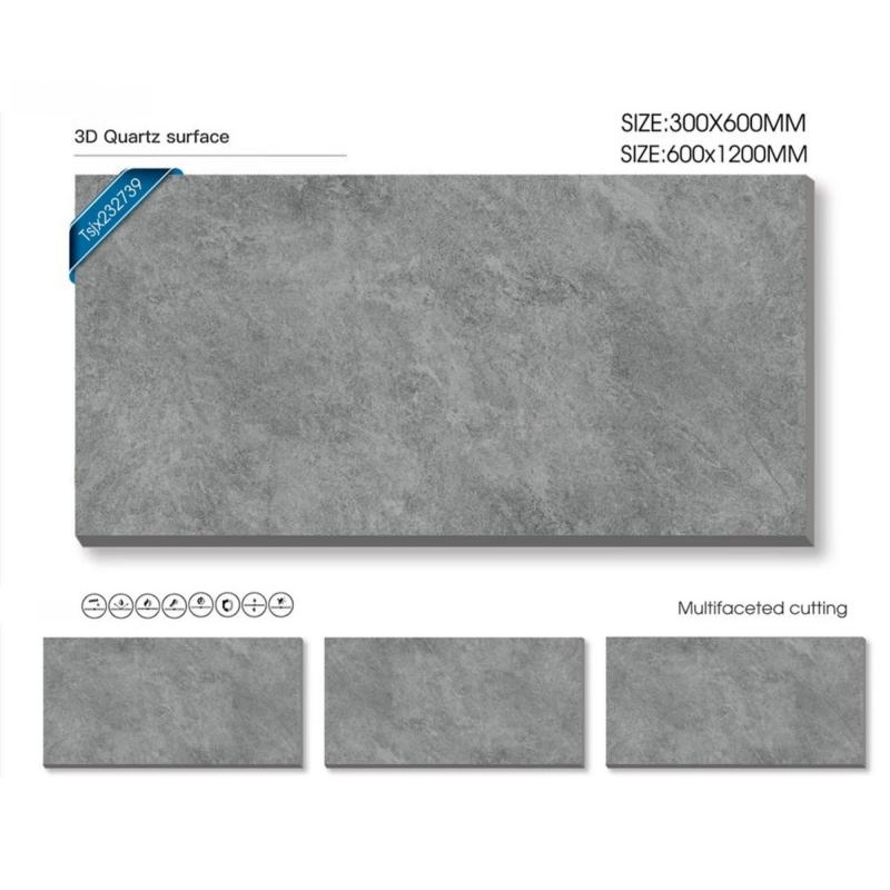 Interior Porcelain Matte Grey Wall Tile