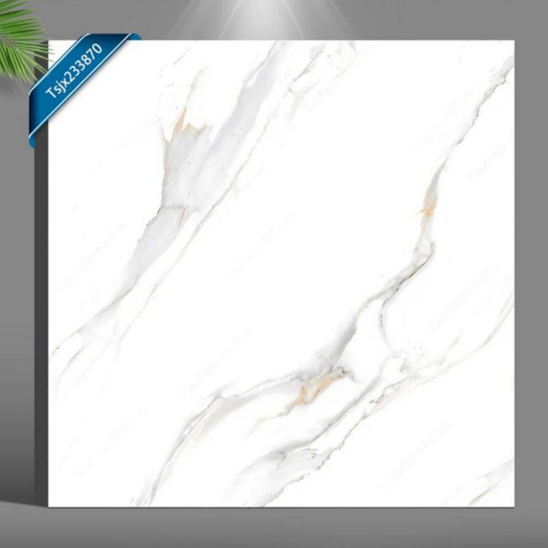 High Quality Modern Glossy Marble Effect White Waterproof Ceramic Tile
