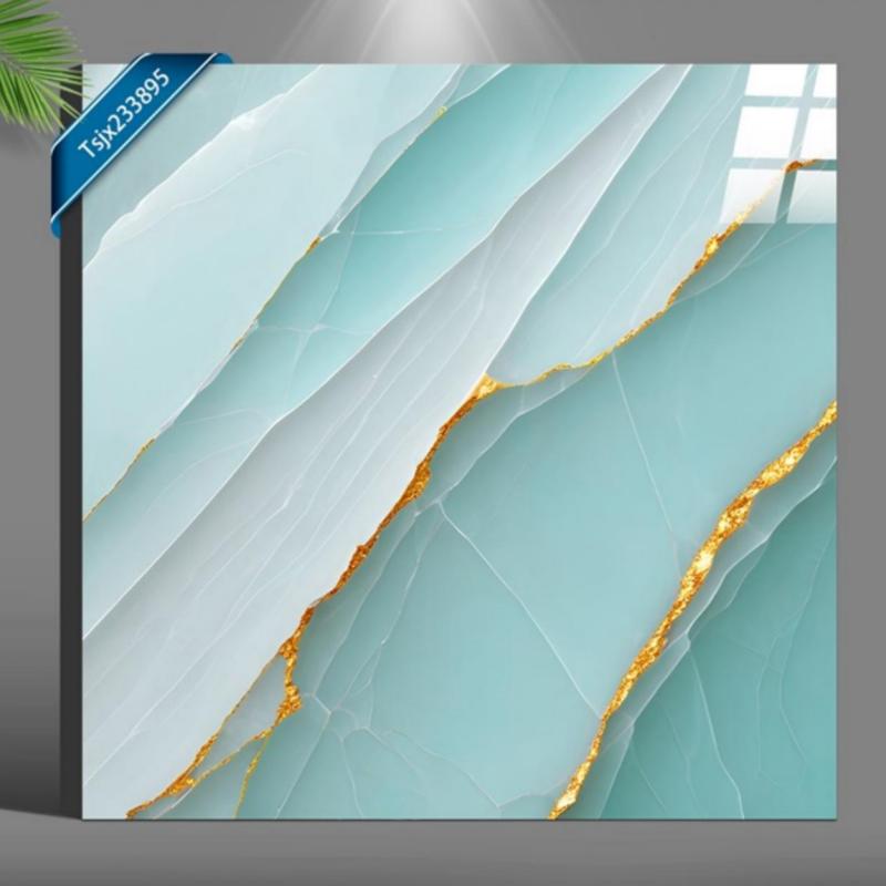 High Quality Blue Glossy Floor Tile
