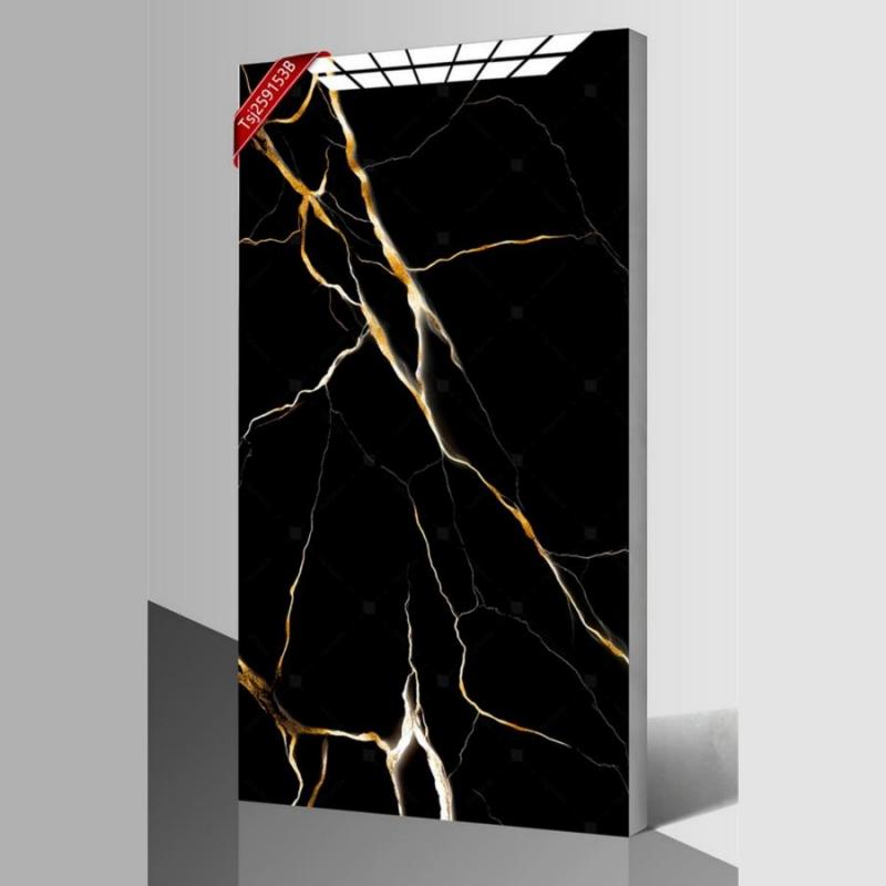 Cheap Black Golden Vein Ceramic Tile