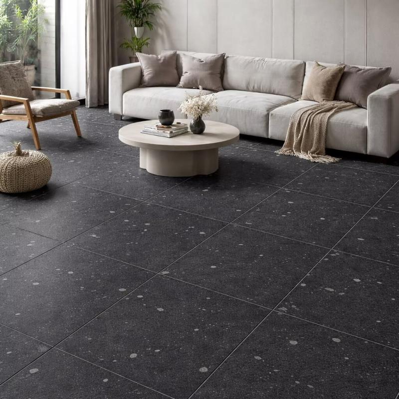 Interior Floor Dark Grey Porcelain Tile
