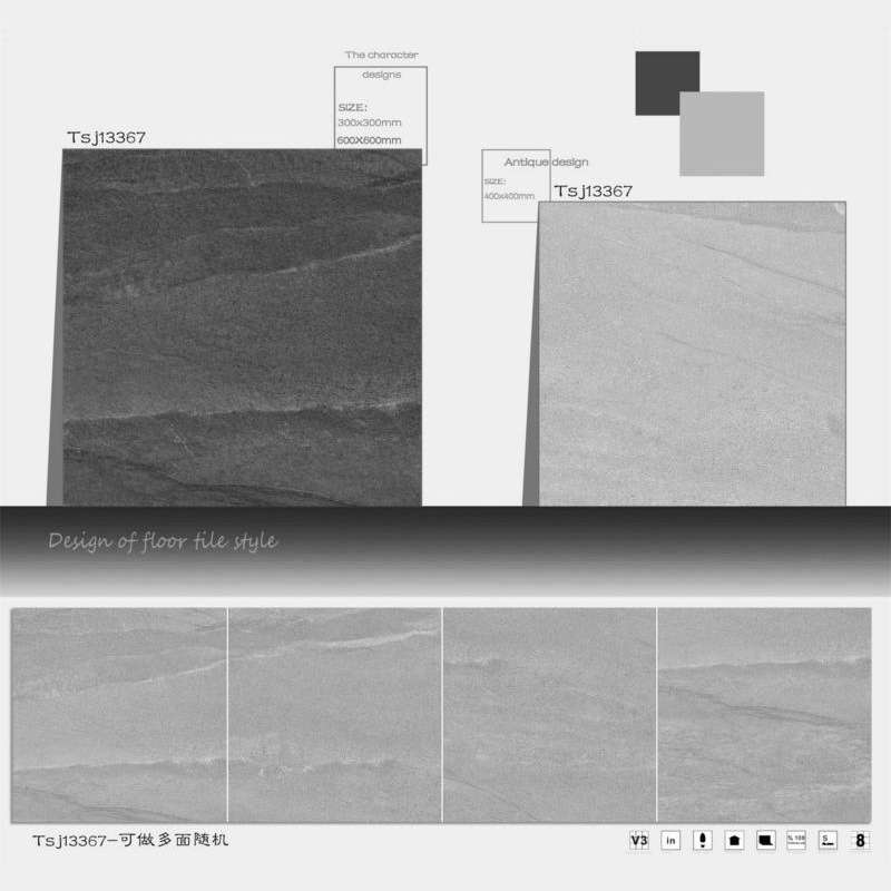 China Manufacturer Grey Floor Porcelain Tile