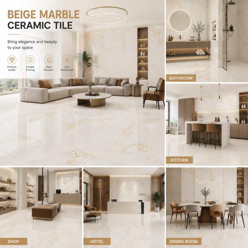 Large Format Glossy Beige Wall Tile Large Format Glossy Beige Wall Tile