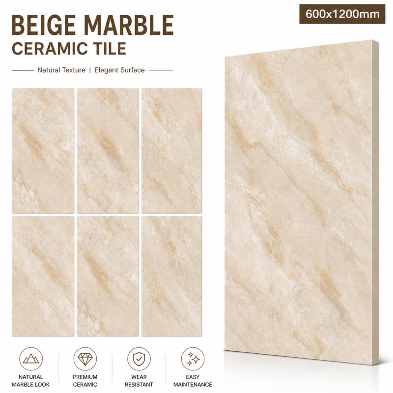 Factory Supply Beige Glossy Ceramic Tile Factory Supply Beige Glossy Ceramic Tile