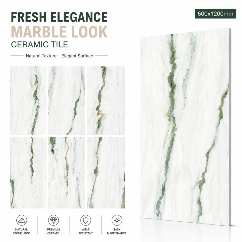 Custom Size Polished Ceramic Floor Tile