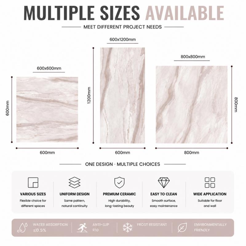 Custom Size Beige Polished Wall Tile Custom Size Beige Polished Wall Tile