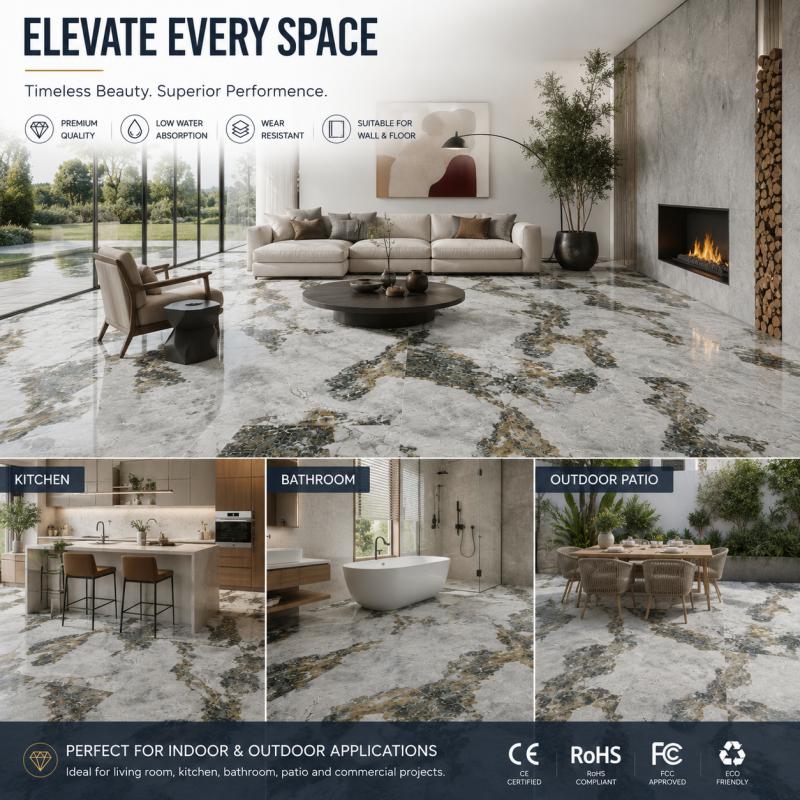 Custom Hotel Lobby Porcelain Floor Tile