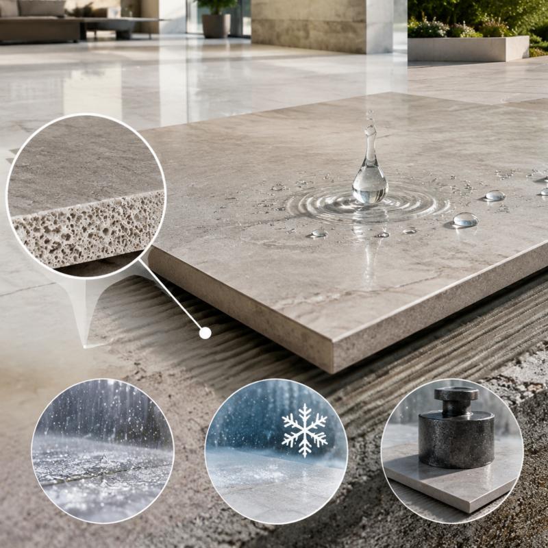 What Does Water Absorption Mean in Porcelain Tiles?