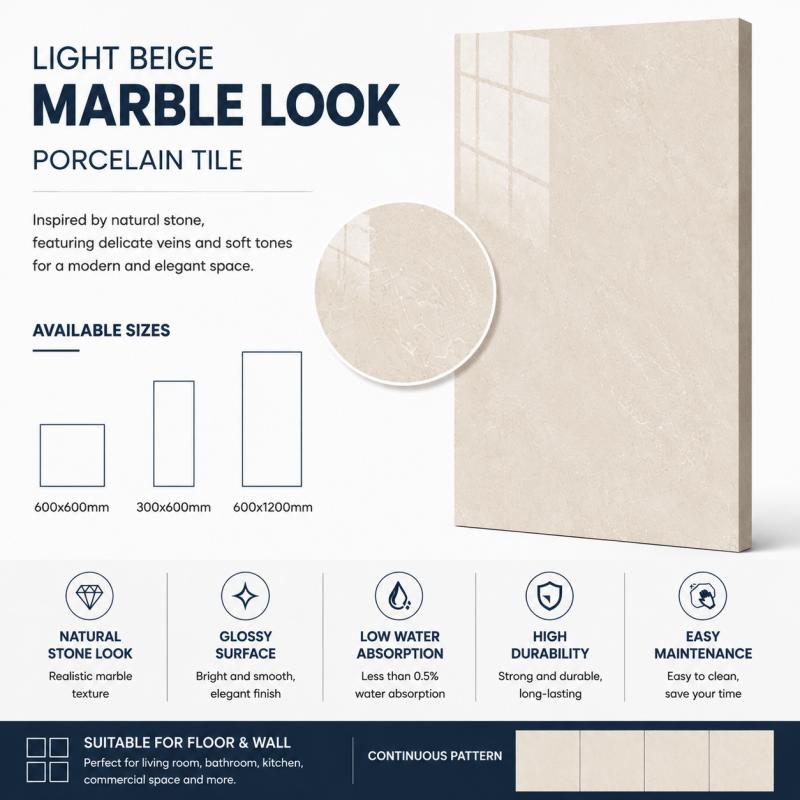 Factory Price Beige Porcelain Flooring Tile