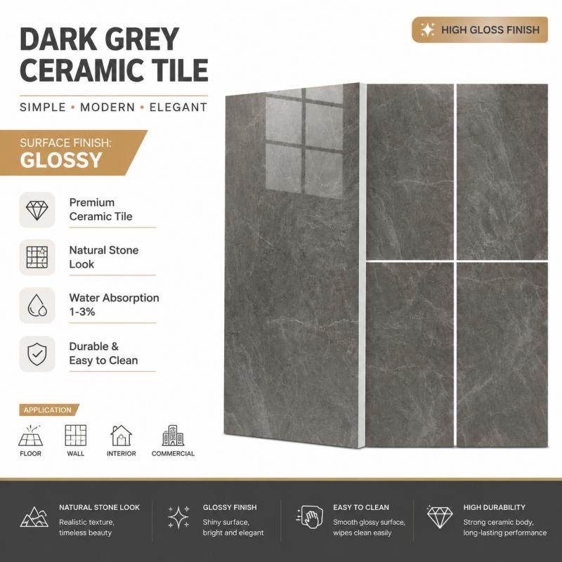 Factory Price Grey Glossy Ceramic Tile Factory Price Grey Glossy Ceramic Tile