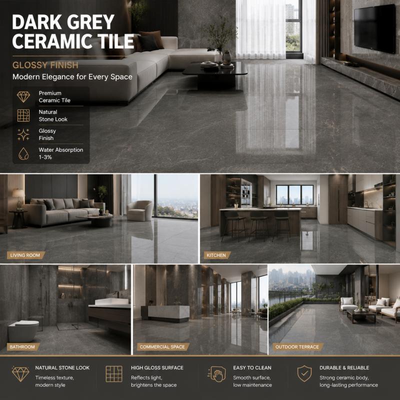 High Gloss Grey Interior Ceramic Tile High Gloss Grey Interior Ceramic Tile