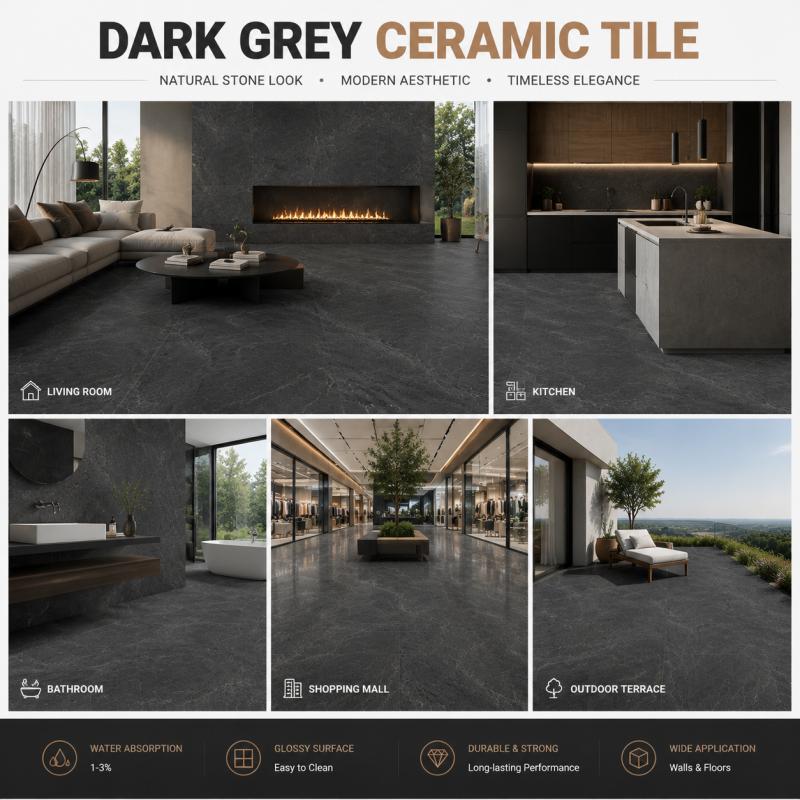 Large Format Dark Grey Ceramic Tile Large Format Dark Grey Ceramic Tile