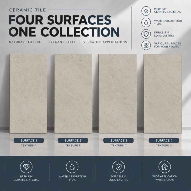 600x1200 Neutral Stone Texture Ceramic Tile