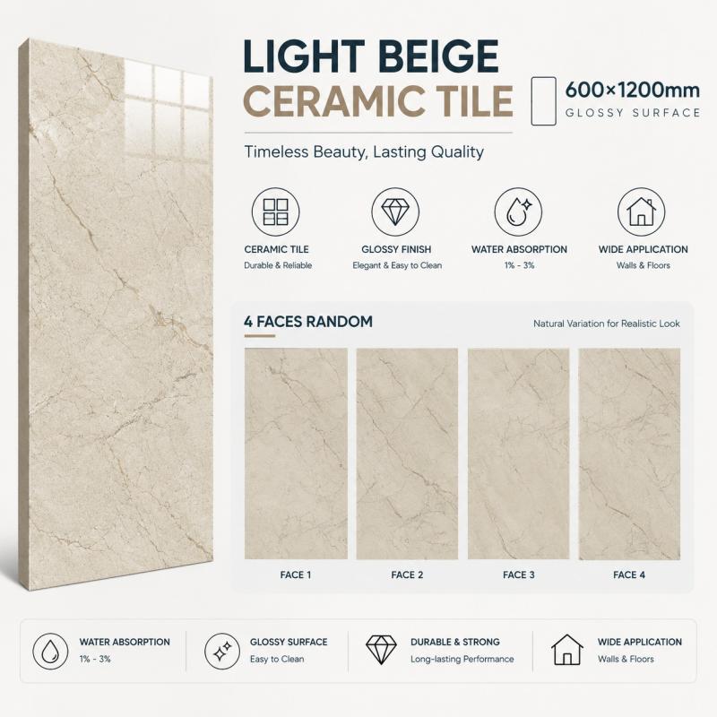 Modern Sand Beige Glazed Surface Tile Modern Sand Beige Glazed Surface Tile