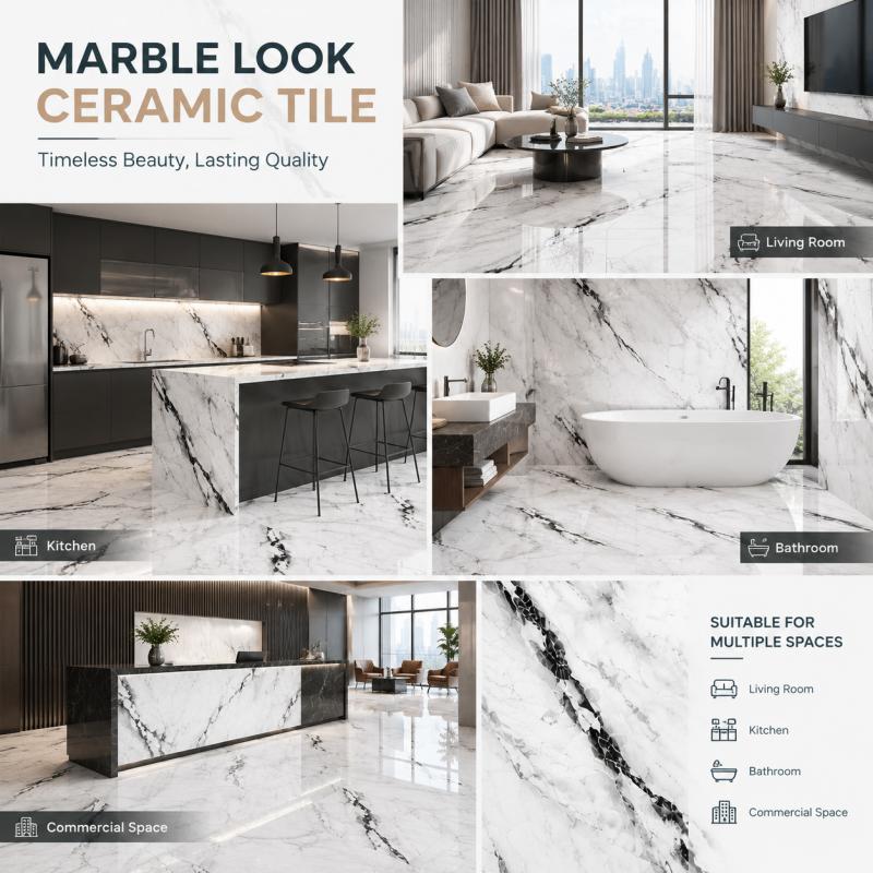 White Glossy Apartment Floor Ceramic Tile White Glossy Apartment Floor Ceramic Tile