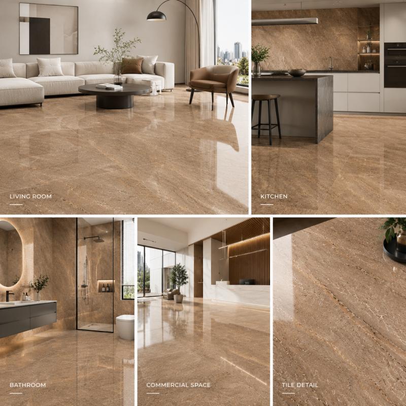 Factory Direct Brown Glossy Ceramic Tile